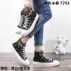 Korean version women's canvas shoes, high-top student canvas shoes details Picture